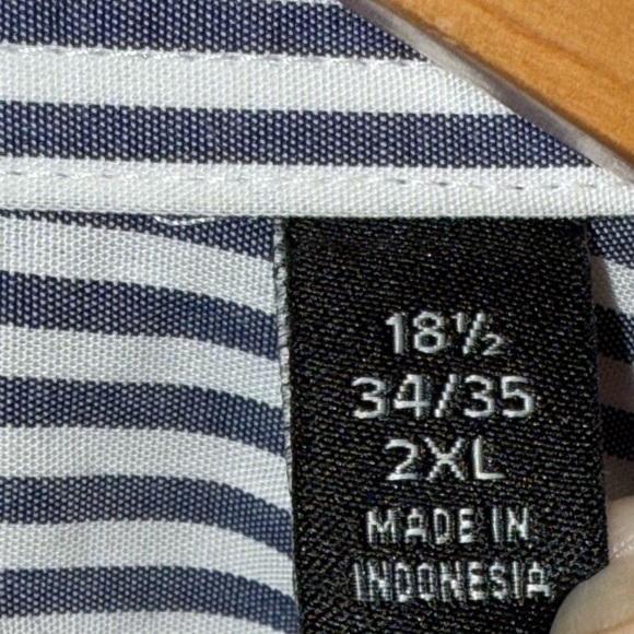Lauren Ralph Lauren Black Label Shirt Mens 2XL 18 1/2 34/35 Stretch Regular Fit - Picture 7 of 7